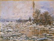 Claude Monet Breakup of Ice,Grey Weather oil painting artist